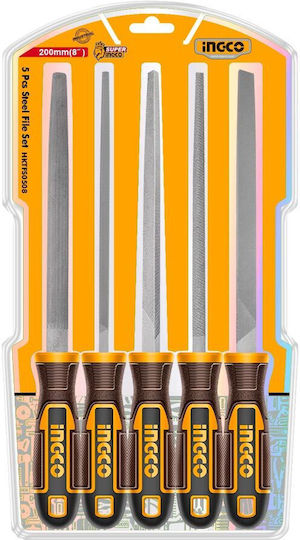 Ingco HKTFS0508 Set of Files with Handle 5pcs