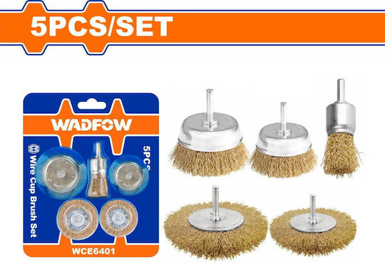 Wadfow WCE6401 Wire Brush for Drill 76.2mm Set of 5pcs