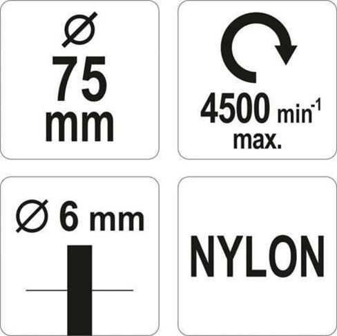 Yato YT-47782 Βούρτσα Νάιλον Καμπάνα για Δράπανο 75mm