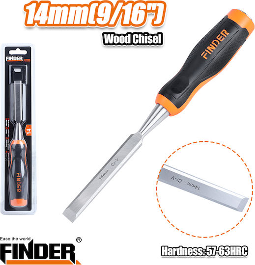 Finder Skewed Chisel 14mm with Plastic Handle
