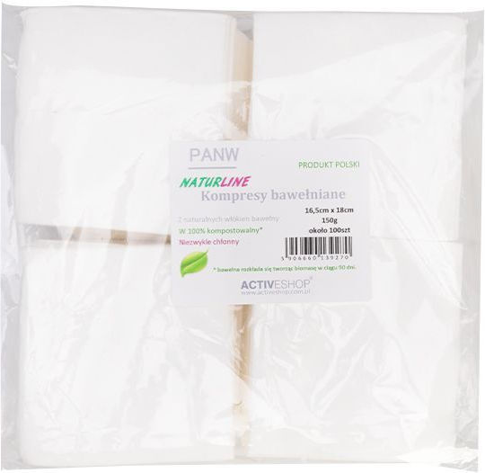 Activeshop Hair Salon Consumable Aesthetic Compresses 16,5x18cm 100pcs White 140781
