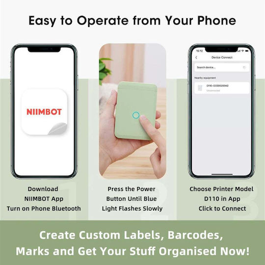 Niimbot Electronic Handheld Label Maker in Green Color