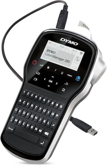 Dymo LabelManager 280 Ηλεκτρονικός Ετικετογράφος Χειρός σε Μαύρο Χρώμα