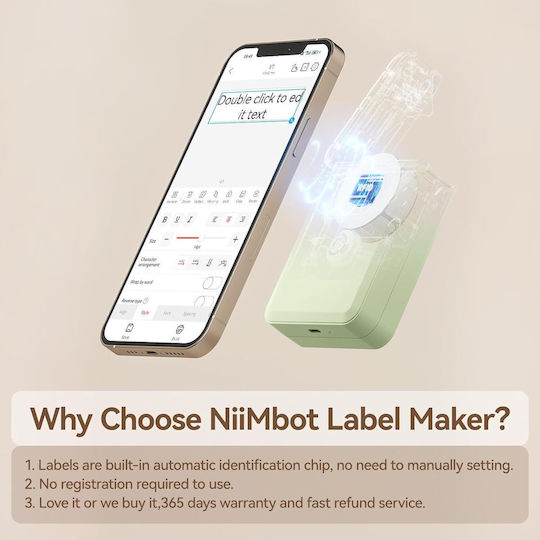 Niimbot D110 Etichetatoare Electronic Sens Unic cu Bluetooth Verde