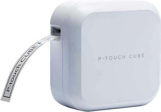 Brother P-touch CUBE Plus PT-P710BT Electronic Handheld Label Maker in White Color