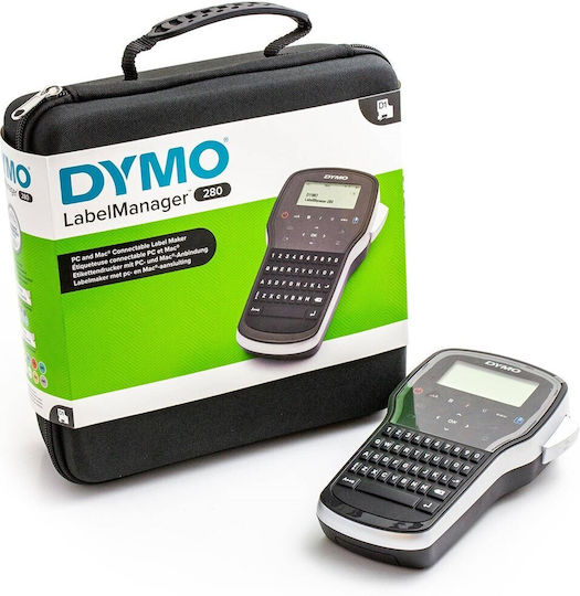 Dymo Labelmanager T 280 Qwerty Kitcase Ηλεκτρονικός Ετικετογράφος Χειρός σε Μαύρο Χρώμα