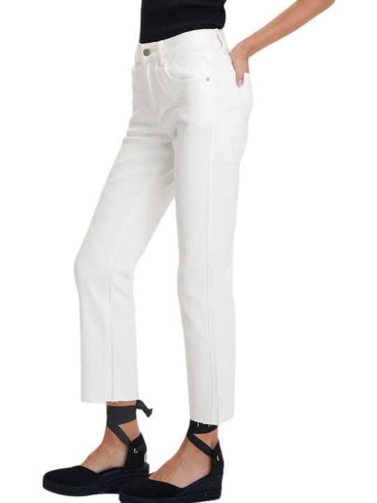 Women's Jean Trousers in Slim Fit White