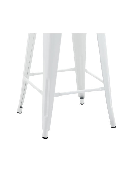 Scaune Bar cu spătar Metal Utopia White Shade 42x42x86buc