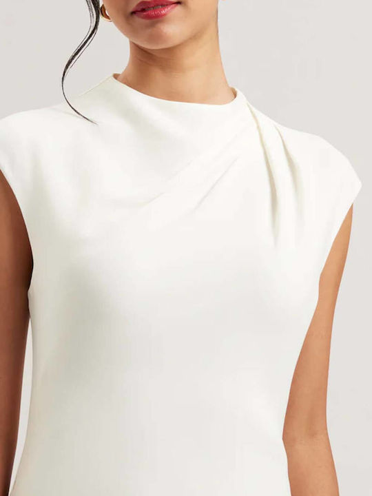 Maxi Dress for Wedding Christening Drape Ivory