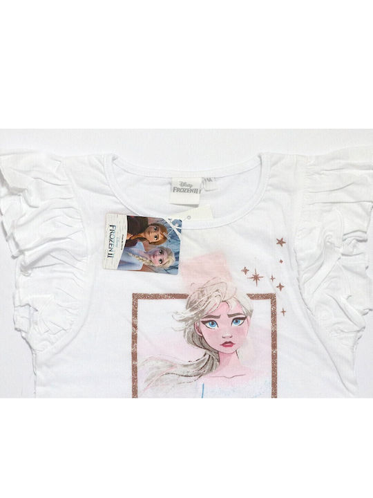 Kids Top Short-sleeved White Frozen