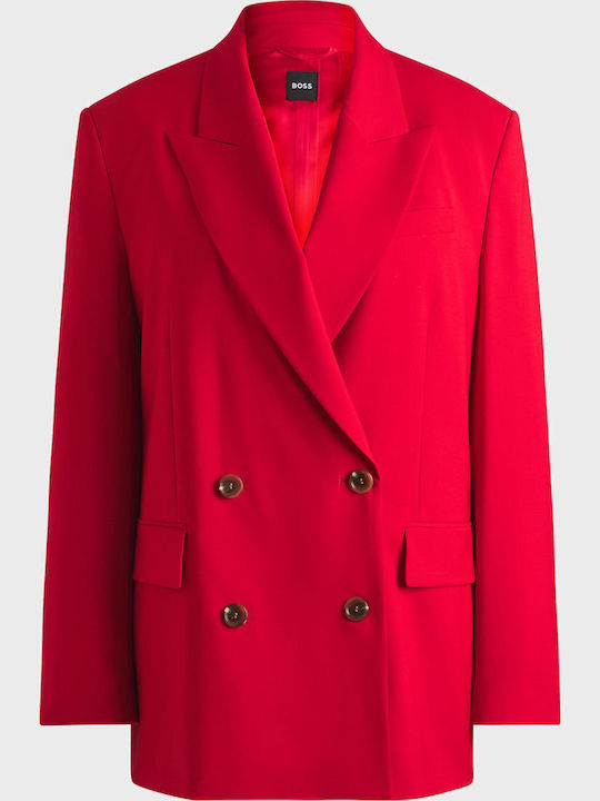 Boss Jovanadb2 Women's Double Breasted Blazer Red
