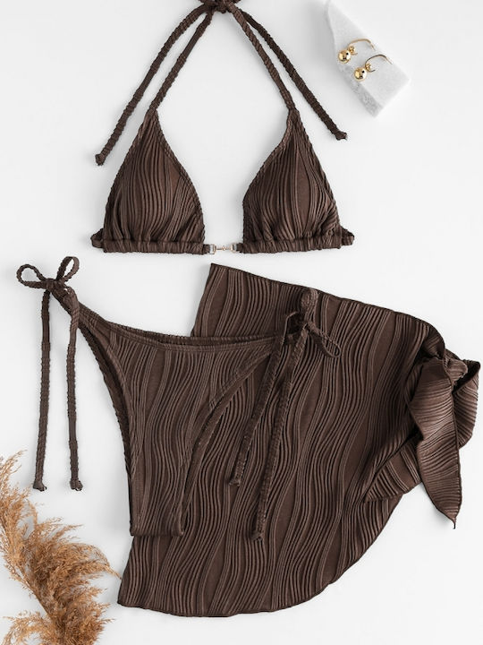 Bikini-Set 3-teilig Coffee