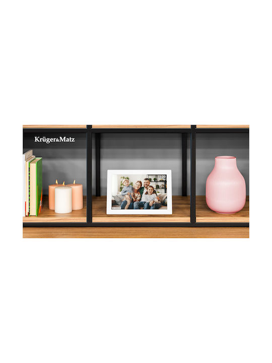 Kruger & Matz Ψηφιακή Κορνίζα 1" Ανάλυσης 1280x800 Λευκή KM1100W