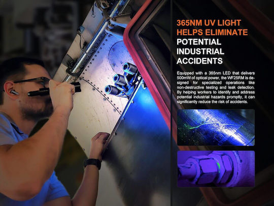 Fenix Επαναφορτιζόμενος Φακός Κεφαλής LED UV IP68 με Μέγιστη Φωτεινότητα 3000lm