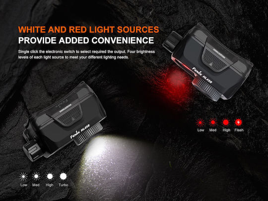 Fenix Επαναφορτιζόμενος Φακός Κεφαλής LED IP66 με Μέγιστη Φωτεινότητα 1000lm