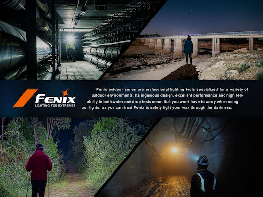 Fenix Επαναφορτιζόμενος Φακός Κεφαλής LED IP66 με Μέγιστη Φωτεινότητα 1000lm