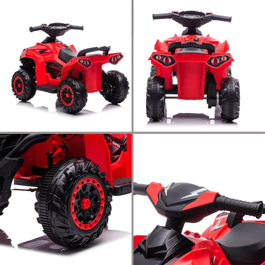 Kids Electric 12 Volt Red 4 Wheel Motorcycle For 3+ Years