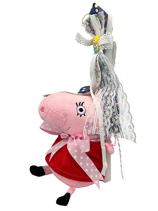 Πασχαλινή Λαμπάδα Peppa Pig Στρογγυλή με Κουτί Κόκκινη