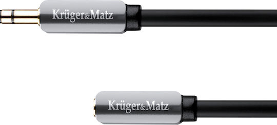 Jack 3.5 Stereo Plug Straight Socket Cable 1.0m Kruger&matz