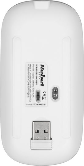 Rebel WM210 Ασύρματο Ποντίκι Ασημί