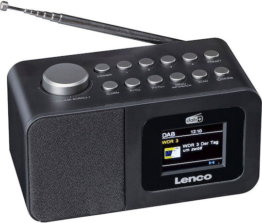 Lenco CR-625BK Επιτραπέζιο Ραδιόφωνο Επαναφορτιζόμενο DAB+ Μαύρο