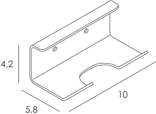 Imex Άγκιστρο Μπάνιου Μονό με Βίδες ​10x5.8cm Ροζ