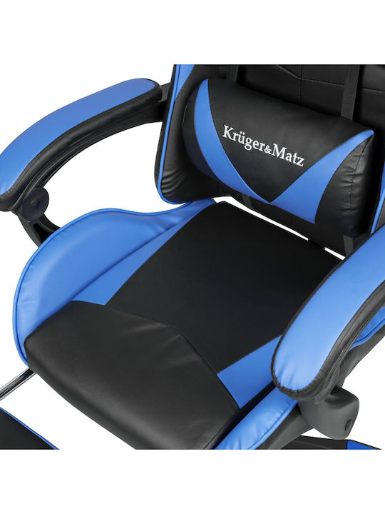 Kruger & Matz Warrior GX-150 Геймърски стол с подлакътник Черно / Синьо