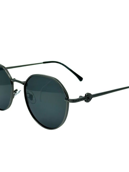 SeeVision Unisex Sunglasses with Black Metal Frame and Black Polarized Lens 4K35-BLACK/BLAC-ONESIZE-56042-50142