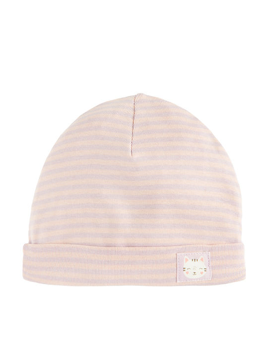 Kinder Mütze Stoff Rosa 2Stück