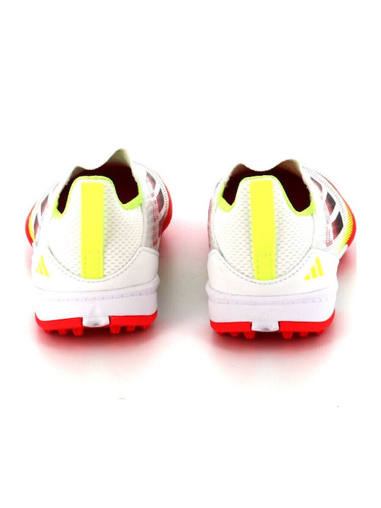 F50 League Ll Tf J Kids Turf Soccer Shoes without Laces Cloud White / Core Black / Solar Yellow