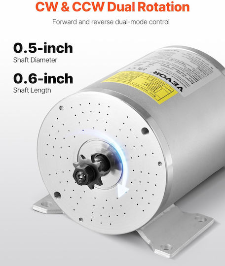 Vevor Ηλεκτροκινητήρας Μέγιστων Στροφών 4900rpm 72V