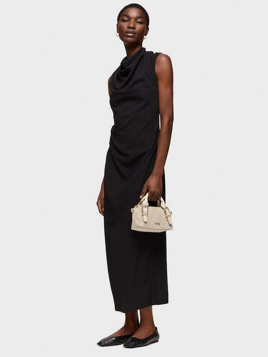 T Buckles Silhouette Damentasche Umhängetasche Beige
