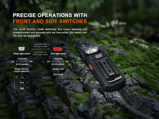 Fenix Rechargeable Flashlight LED IPX6 with Maximum Brightness 150lm Black