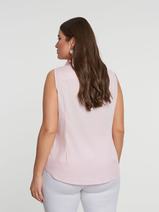 Damen Denim Hemd Rosa