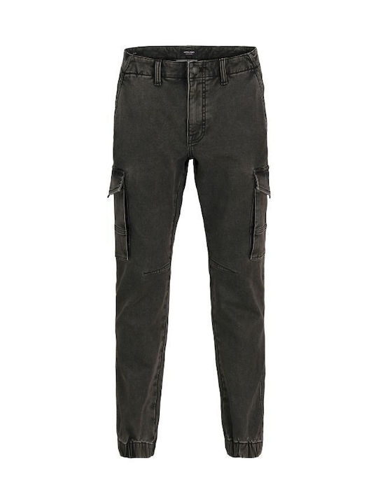 Ανδρικό Παντελόνι Τζιν Cargo με Slim Εφαρμογή black denim