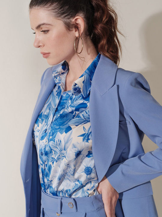 Enzzo Damen Blazer Navy Blue