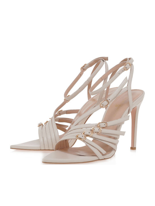 Leder Sandalen Beige