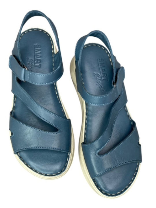 Anatomic Women's Leather Platform Shoes Blue
