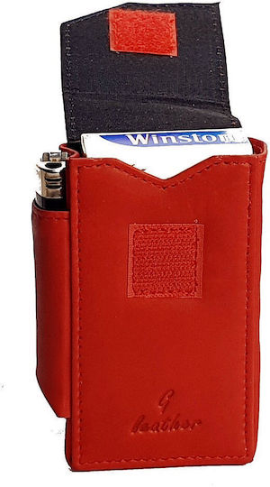 Leder-Zigarettenetui Ginis R-46 Rot Rot