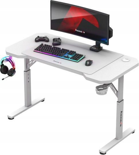 Γραφείο Gaming Hero με Ρυθμιζόμενο Ύψος 120x60x56εκ. White