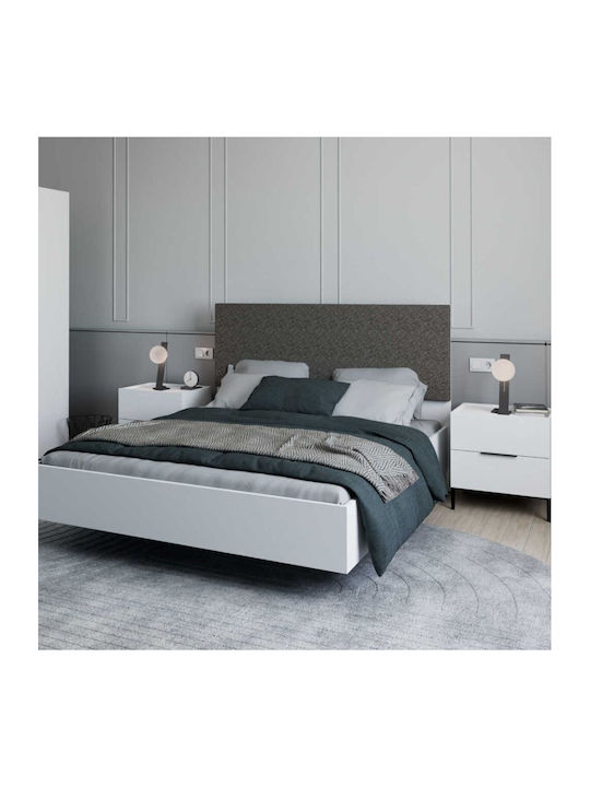 Bedroom Furniture Set White 160x200cm 3pcs