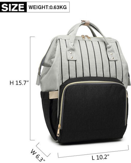 Miss Lulu Diaper Bag Black