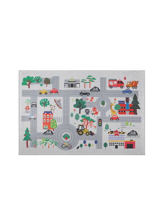 Παιδικό Χαλί Cars Βαμβακερό Γκρι 150x100cm