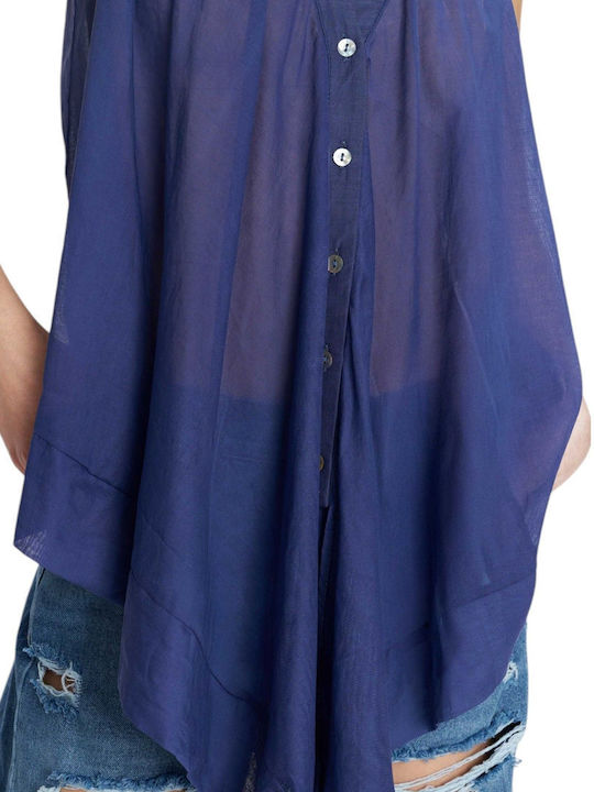 Women's Sleeveless Shirt Blue