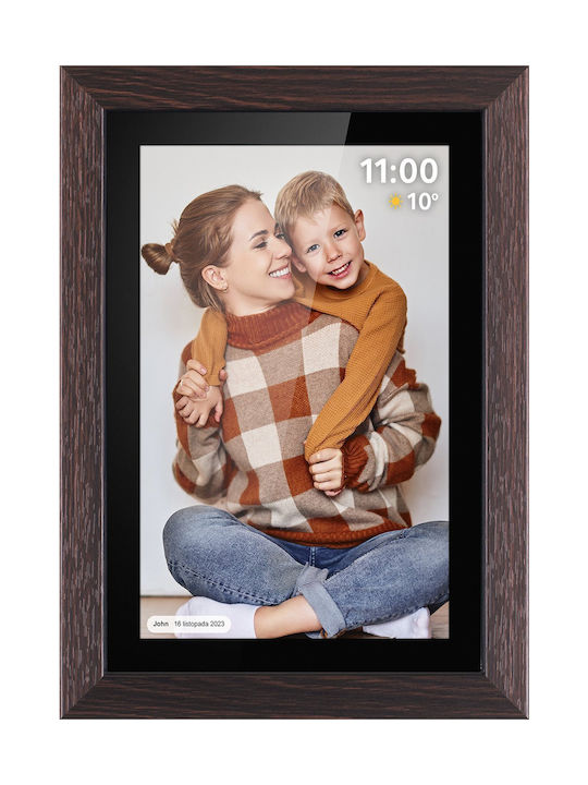 Kruger & Matz Ψηφιακή Κορνίζα 1" Ανάλυσης 1280x800 Λευκή KM1102