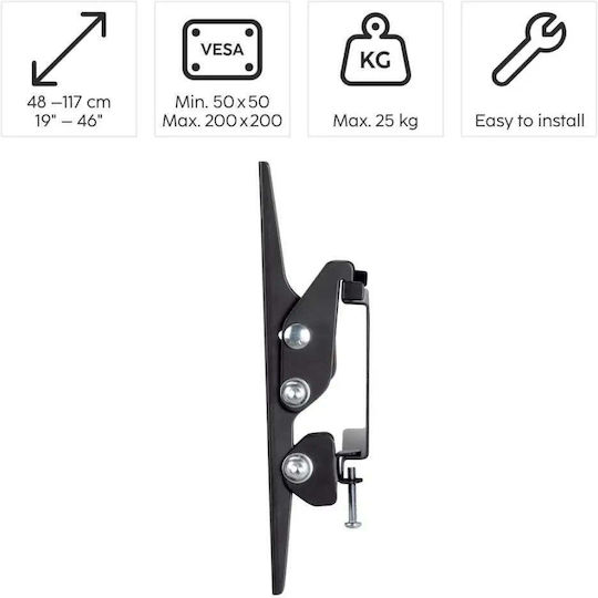 HAMA 00220804 TV Wall Mount Up To 46 Inches and 25kg