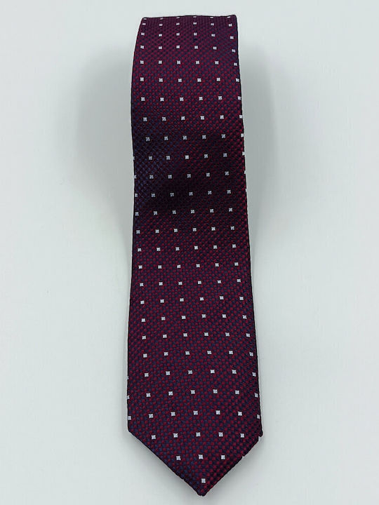 Suga Men's Tie Printed in Burgundy Color