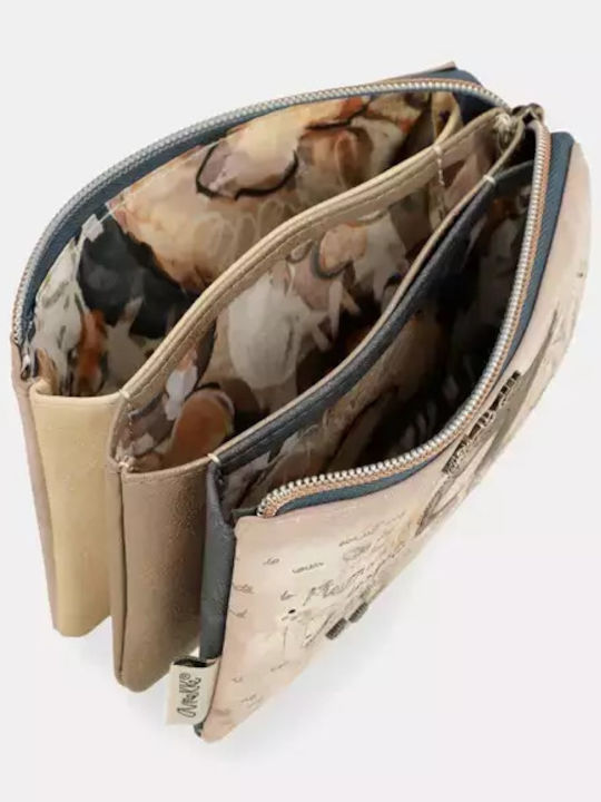 Small Women's Wallet Travel Beige