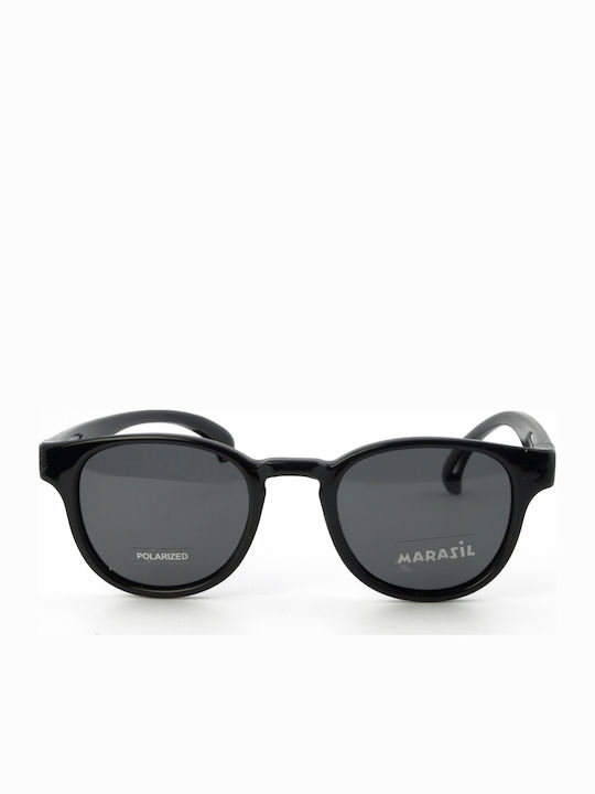 Marasil Oval Baby Sunglasses with Polarized Lenses Black for 1-4 Years