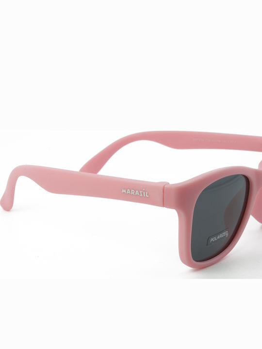 Marasil Τετράγωνα Βρεφικά Γυαλιά Ηλίου με Polarized Φακό Ροζ για 1-4 Ετών